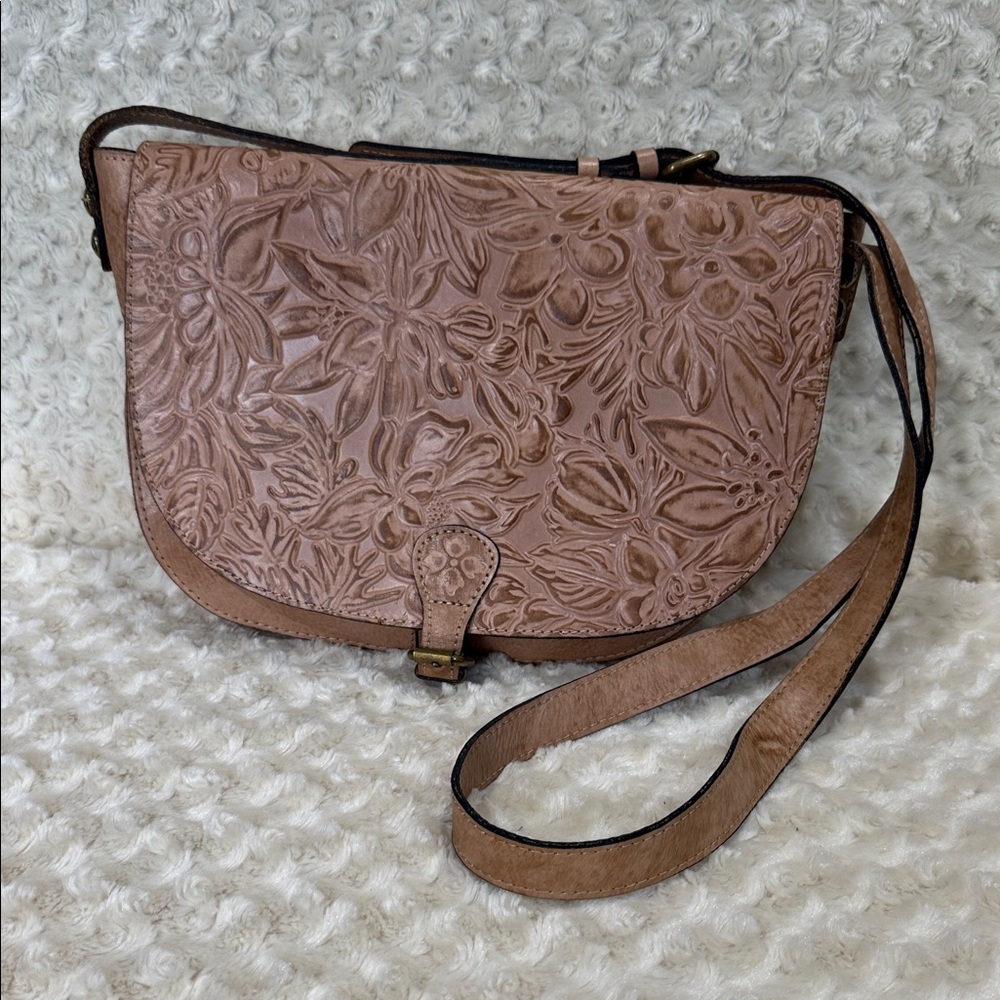 Patricia Nash Tan Leather Crossbody Bag